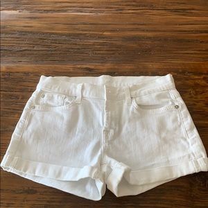 **Like New** White Cuffed Jean Shorts!